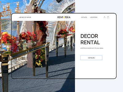 Decor Rental Website art behance blue branding creative decor design designinspiration dribble graphic design inspiration interface logo mainpage rental ui uidesign ux uxdesign webdesign