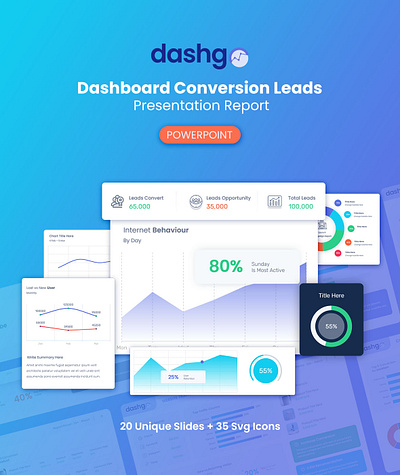 Dashgo - Dashboard Conversion Leads Report analytics analytics insight animation design generate leads infographic keynote leads powerpoint report