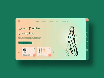 Fashion Design learning website app design ui ux website