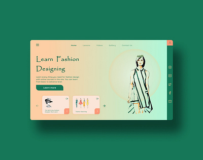Fashion Design learning website app design ui ux website
