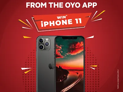 Mobile winner - social media concept with red background ad banner background design dubai giveaway design graphic design illustration iphone mock up mock up red saquib sheikh social media design vector illustraion