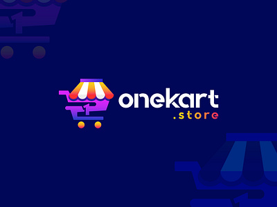 OneKart.store - Online store/shop logo design branding🛒 1 logo bag branding delivery design e commerce illustration logo logo design mark logomark brandmark market minimalist logo modern logo online shop shop logo shopping store supermarket vector