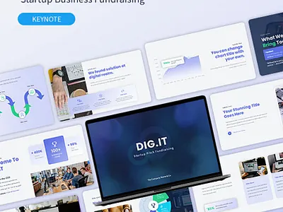 Startup Business Fundraising Presentation business fundraising illustration incubator mobile app presentation scale up startup app vc venture capital web design