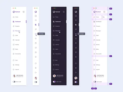 Side Menu Design dark mode hover light mode menu nav menu navbar navigation navigation bar navigation menu pixel side side bar side menu side nav speacing tabs