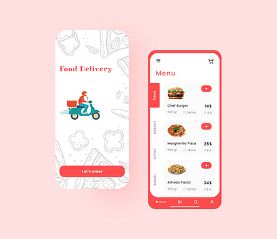 Food Delivery App app design ui ux website