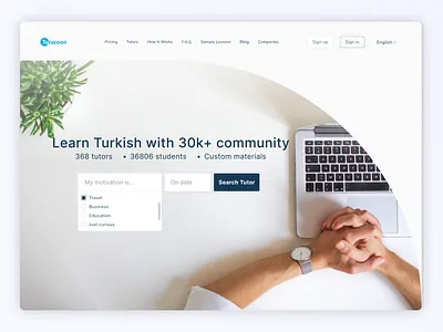 Quick action- Landing page creative design designer e learning education entry point figma flat design landing page navbar spacing turkish ui ux website