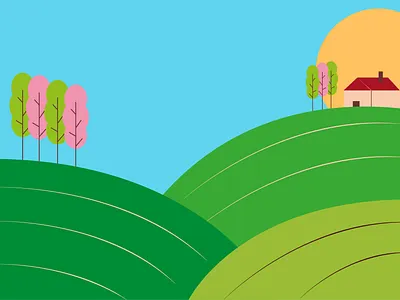 Monferrato Hills design dribbble best shot flat design illustration illustration art illustrator vector art