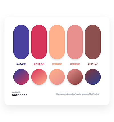 Daily Dose of Colors via Dopely branding colors design gradient illustration logo mrpugo ui ux