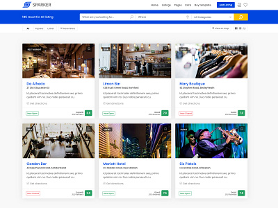 Sparker - Directory and Listings Template booking directory listings themeforest travel ui web design