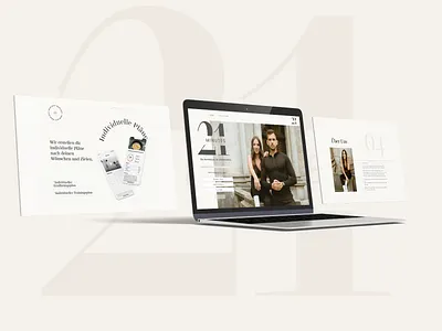 21 Minutes coaching beige branding design soft typography web web design