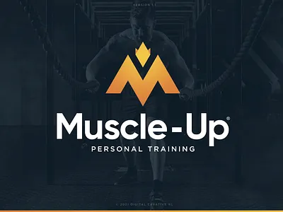 Muscle-Up v2 branding design logo