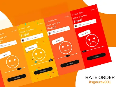 Rate Order Shot. Feedback appreciated. animation appdesign figma illustrator motion graphics rating smiley ui