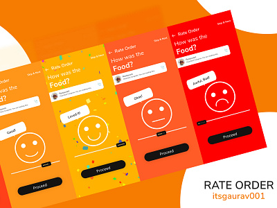 Rate Order Shot. Feedback appreciated. animation appdesign figma illustrator motion graphics rating smiley ui