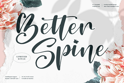 Better Spine - Beautiful Script Font 3d animation app branding design graphic design icon illustration logo motion graphics typography ui ux vector