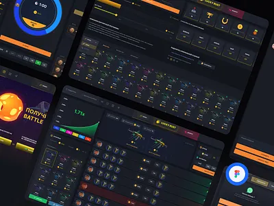 Lucky Rust - Crash Game / Gambling casino crash gambling game interface jackpot luckyrust rust uiux