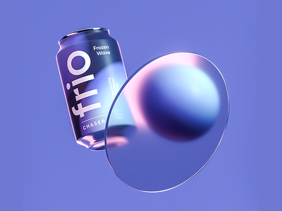 Brandign, Packaging design & CGI for Frio Chaser 3d 3dart art direction artwork beverage branding can cgi chaser design stratedy electrolytes frosted glass identity label octane packaging render sparkling visual