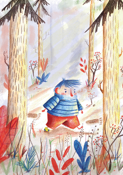 Achille lost his sock aquarelpaint design illustration poetry