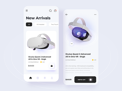 VR Store Mobile App design mobile app mobile app design mobile design mobile ui ui uidesign virtualreality vr