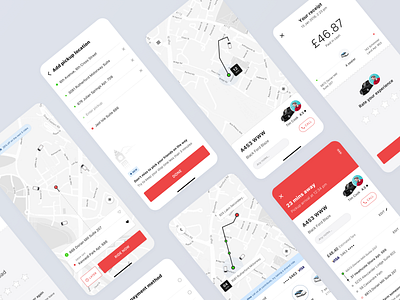 Taxi Booking App - A White Label Solution app design booking app cab clean elegant location minimal mobile app product design ride ride hailing ride sharing ride sharing app taxi taxi booking taxi service app transportation travel ui ux