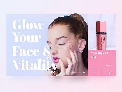 Cosmetic Shop Promo Website UI beauty commerce cosmetic dribbble e commerce ecommerce fashion online promo shop ui web website