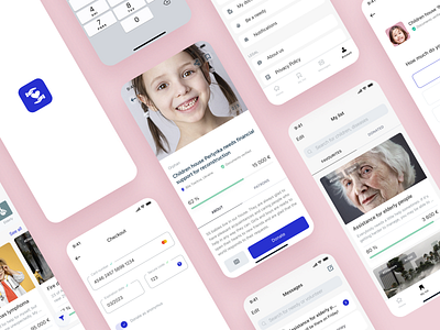 Charity Mobile App button card number charity app checkout cvv dailyui donation process expiration date favourites hint illustration logo master card message mobile design progress bar toggle ui ux ui cards ui elements