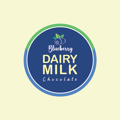 Blueberry Dairy Milk Chocolate Logo design brand creative logo foody logo graphic design icon iconic logo identity logo logodesign