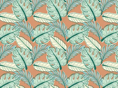 Monstera Seamless Pattern botanical botanical pattern etsy etsy shop floral pattern florals illustration monstera monstera pattern monstera plant pattern pattern design seamless pattern