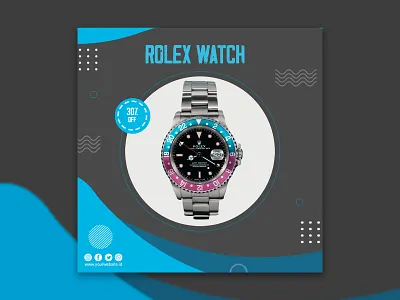 SOCIAL MEDIA BANNER FOR ROLEX WATCH banner branding design graphic design illustration logo motion graphics rolex watch banner social media social media banner social media banner for watch social media web banner tasnim siddike ui ux vector watch web banner web banner web banner for rolex watch web banner for watch