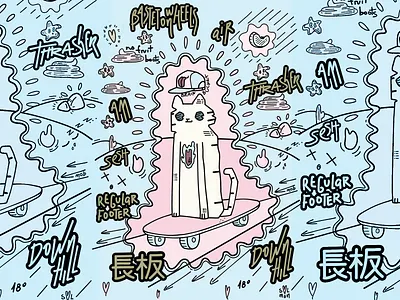 Bastet on Wheel bastet cats desert design digital art fashion gods graffiti longboard skateboard sports sports design t shirt design tops wheels