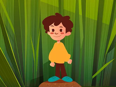 Nature et enfant graphic design illustration vector