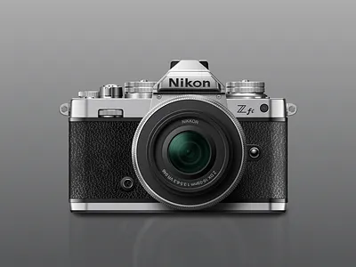 Nikon Z fc 3D rendered in XD 2dart 3d 3d art adobe design graphic design illustration nikon vector xd zfc