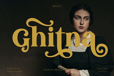 Ghitna - Retro Serif Font advertising branding classy display display font elegant fashion font fonts lettering logo magazine minimalist modern sans serif serif stylish typeface typography unique