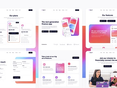 All Pages | App X - iOS App Webflow Template android app b2b b2c home homepage ios landing landing page landingpage mobile app saas tech template web design webdesign webflow website