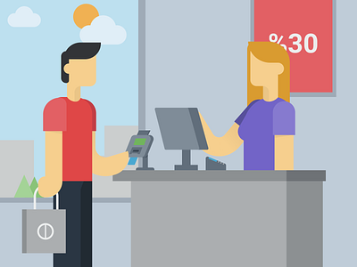 Shopping made easy design graphic design illustration vector