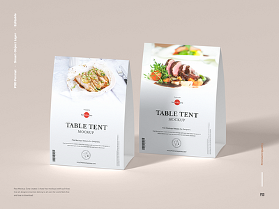 Free Table Tent Mockup branding mockup