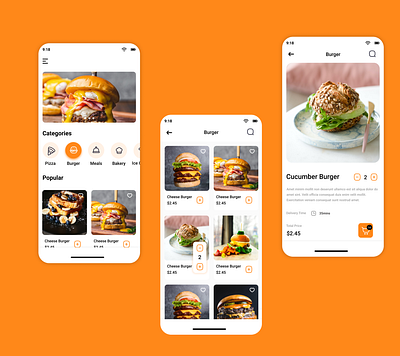 Food Delivery App app design ui