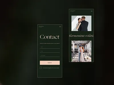 Website for photographer beauty behance design designinspiration figmadesign inspiration landing mobile portfolio ui ux uxui web website websitedesign websitedesigner
