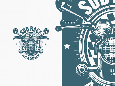 SUD RACE adobeillustator branding classic design honda illustration kawasaki logo motorbike motorcycle race suzuki vector vintage