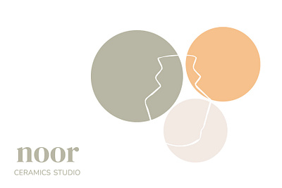 Noor Ceramics Studio Business Card Rendition branding business card illustration layout logo print design typography