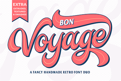 Retro Fonts - Bon Voyage! branding branding fonts casual elegant fonts handmade handmade fonts lettering lettering fonts logo logo fonts script script fonts typeface typography vintage vintage fonts