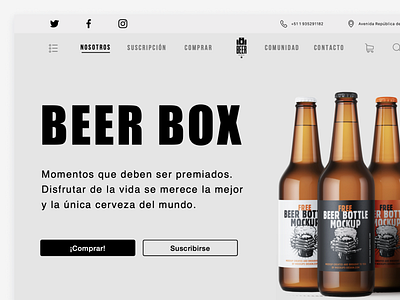 BeerBox design desktop graphic design ui ux visualdesign web