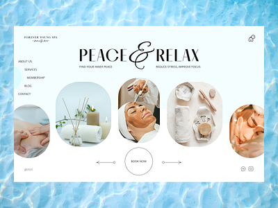 Spa — Hero layout shot typography ui uxui web design