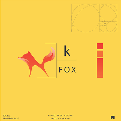 k a y a branding design fox brand graphic design illustration logo monogram design typography