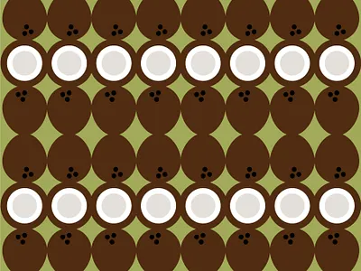 Coconuts Pattern 2d adobe illustrator coconut coconuts cute fruit graphic design illustration pattern patterns tropical