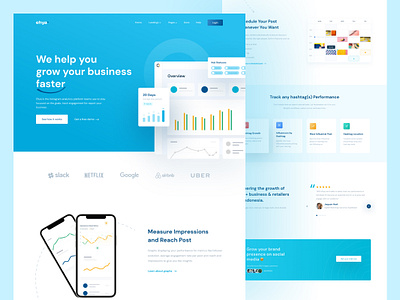 Agency SAAS Landing Page agency daily ui figma illustration instagram landing page saas sass tools ui design