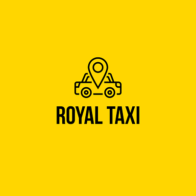 Logo with Car & Geolocation Icon | Turbologo brand design branding car delivery service design geolocation graphic design illustration location logo logo design taxi typography ui ux vector yellow