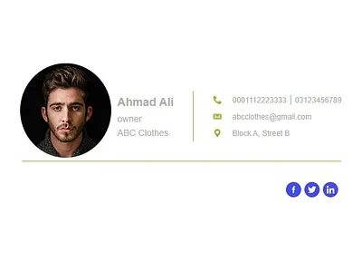 ABC Clothes clickable email signature adobe illustrator advertising branding clickable email signature design email signature html email signature illustration