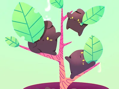 Leaves eaters. 🌱☘️✨ cute illustration leaves plants procreate