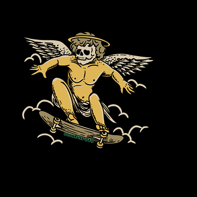 Flying Felling 2021 illustration logo photoshop skate tshirt
