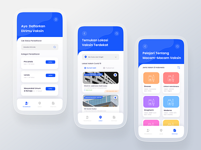 Covid Vaccine Mobile App apllication design designer mobileaplication mobileapp modern simple ui uidesign uiux userinterface vaccine vaccinecovid
